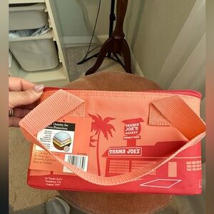 Trader Joe's Coral Mini Insulated Lunch Bag or Cooler NWT.